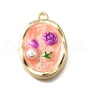 Alloy Enamel Pendants ENAM-K076-14B-G-1