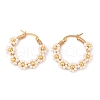 PVD Vacuum Plating 304 Stainless Steel Flower Hoop Earrings EJEW-U017-01G-04-1