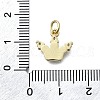 Brass Micro Pave Clear Cubic Zirconia Crown Charms KK-V010-27G-3