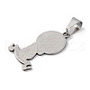 201 Stainless Steel Pendants STAS-Q342-05P-2