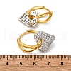 Brass Micro Pave Clear Cubic Zirconia Hoop Earrings EJEW-D322-08PG-02-5