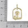 Brass Micro Pave Cubic Zirconia Pendants KK-Z078-16G-3