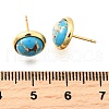 Brass Half Round Stud Earrings EJEW-Z124-01G-5