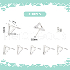 Unicraftale 201 Stainless Steel Stud Earring Findings with Hole EJEW-UN0002-34A-3