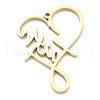 Ion Plating(IP) 304 Stainless Steel Pendants X-STAS-B016-06G-2