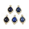 Dyed Natural Lapis Lazuli Faceted Connector Charms G-L514-048P-11-1