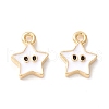 Rack Plating Eco-friendly Brass Enamel Charms KK-D073-01G-04-NR-2
