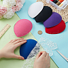BENECREAT 6Pcs 6 Colors EVA Cloth Teardrop Fascinator Hat Base for Millinery DIY-BC0014-09-3