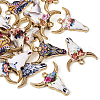 Boutigem 20Pcs 10 Styles Zinc Alloy Enamel Pendants ENAM-BG0001-01-2