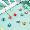 SUPERFINDINGS Printed Natural Wooden Beads WOOD-FH0001-54-5