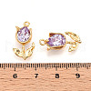 Brass Micro Pave Cubic Zirconia Pendants X-KK-N262-115A-G-3