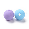 Rubberized Style Acrylic Beads SACR-P018-06A-M-3