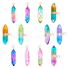 HOBBIESAY 12Pcs 4 Style Glass Pendants GLAA-HY0001-03-1