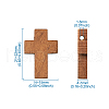 Kissitty Wooden Pendants WOOD-KS0001-09-10