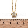 304 Stainless Steel Crystal Rhinestone Pendant Cable Chain Necklaces for Women NJEW-C062-01F-G-5
