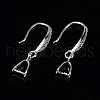 Rhodium Plated 925 Sterling Silver Earring Hooks STER-F033-55P-5