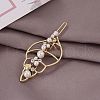 Plastic Imitation Pearl & Alloy Rhinestone Hair Barrettes AJEW-A056-03D-1