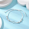 2Pcs Cross Alloy Link Bracelets BJEW-JB11527-4
