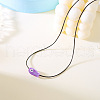 Fish Porcelain Pendant Black Wax Cord Necklaces FS-WG7FFA4-01-1
