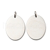 Non-Tarnish 304 Stainless Steel Stamping Blank Tag Pendants STAS-L022-182P-1