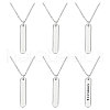 CHGCRAFT 6Pcs 304 Stainless Steel Pendant Necklace NJEW-CA0001-20P-1