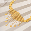 Luxurious Elegant Zinc Alloy & Brass Material Floral Tassel Coin Pendant Waist Chains for Women WN1140-6