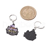 Halloween Theme Alloy Enamel Leverback Earrings EJEW-JE06476-4