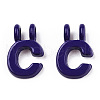 Rack Plating Spray Painted Alloy 2-Loop Link Pendants PALLOY-N176-01C-2