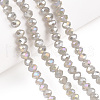 Electroplate Glass Beads Strands EGLA-A034-J4mm-B09-4