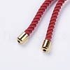 Nylon Twisted Cord Bracelet Making MAK-F018-01G-RS-4