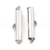 Non-Tarnish 304 Stainless Steel Slide On End Clasp Tubes STAS-C044-08B-P-1