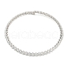Rack Plating Brass Pave Clear Cubic Zirconia Choker Necklaces NJEW-A031-01P-1