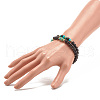 2Pcs 2 Style Natural Wood & Imperial Jasper Beaded Stretch Bracelets Set BJEW-JB07824-3