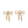 Brass Micro Pave Cubic Zirconia Charms KK-N263-79B-G-1