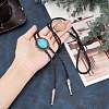 Oval Synthetic Turquoise Laria Necklace for Men Women NJEW-GF0001-01-3