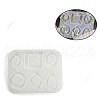 Square Teardrop Oval DIY Pendant Silicone Molds DIY-E072-04A-1