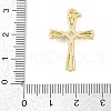 Brass Micro Pave Clear Cubic Zirconia Pendants KK-G522-51G-02-3