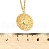 304 Stainless Steel Zodiac Sun Pendant Necklaces for Women NJEW-B130-02G-3
