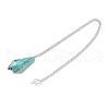 Synthetic Turquoise Cone Pointed Dowsing Pendulums G-A249-02S-05-3