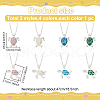 ANATTASOUL 8Pcs 8 Styles Sparkling Resin Tortoise Pendant Necklaces Set NJEW-AN0001-52-2
