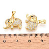 Brass Micro Pave Cubic Zirconia Pendants KK-N257-61G-3