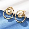 304 Stainless Steel Stud Earrings EJEW-D319-02G-3