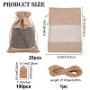 CRASPIRE 25Pcs Burlap Packing Pouches Drawstring Bag DIY-CP0007-77-2