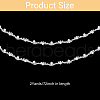 Globleland 1 Yard Brass Crystal Rhinestone Cup Chain with Imitation Pearl OCOR-GL0001-08B-2