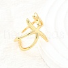 Brass Cuff Rings for Women RJEW-F184-08B-G-4