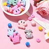 31Pcs 18 Styles Cartoon Animal Food Grade Eco-Friendly Silicone Beads SIL-YW0001-32-4