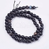 Natural Madagascar Black Agate Bead Strands G-N213B-56-2