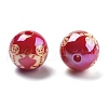 Christmas Theme UV Plating Acrylic Beads OACR-M022-08-3