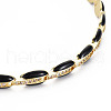 Brass Micro Pave Cubic Zirconia Link Tennis Necklaces for Women NJEW-T013-01G-04-3