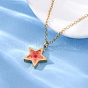 304 Stainless Steel Geometric Pendant Necklaces for Women NJEW-M106-02B-G-3